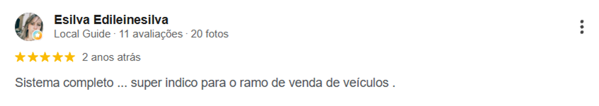 avaliação de cliente do BNDV no Google